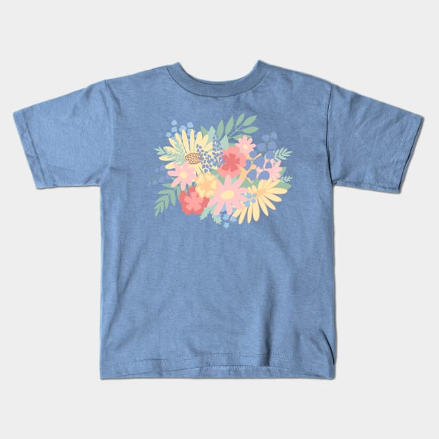 Flowers Kids T-Shirt by Abbilaura